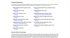 Desktop Screenshot of firstknowthyself.org